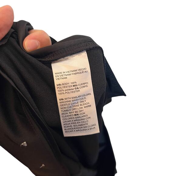 Chico's Modern Tailored Satin Classic Pants Black Trousers Office Goth Size 16R - Picture 11 of 12